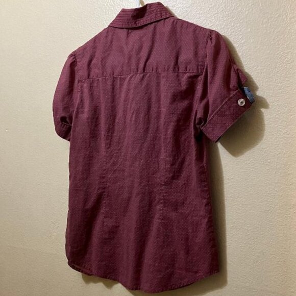 Isabella Sinclair Women's Button Parade Pink Polka Dot Cotton Blouse Size XS - Picture 2 of 6